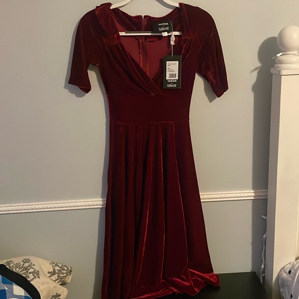 Velvet red dress